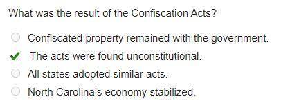 What was the result of the Confiscation Acts?

Confiscated property remained with the government.
Th