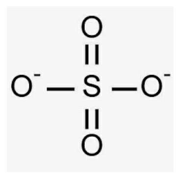 What is the chemical formula for Sulphate...