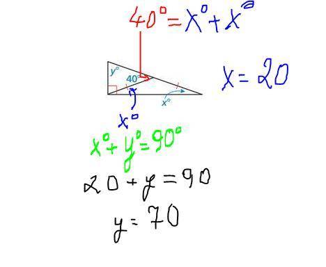 Find the values of x and y.