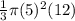 \frac{1}{3} \pi (5)^{2} (12)