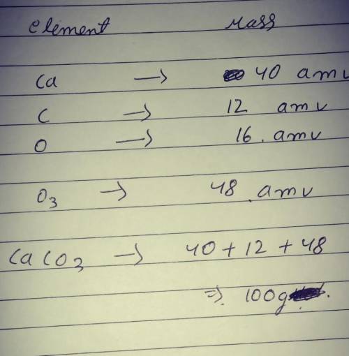 How to calculate the mass of fraction of all elements in calcium carbonate(CaCO3)