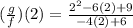 (\frac{g}{f})(2)=\frac{2^2-6(2)+9}{-4(2)+6}