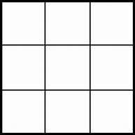 On squared paper draw a 7 x 7 square. Divide it up into nine smaller squares.​