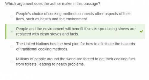 Which argument does the author make in this passage?  people's choice of cooking methods connects ot