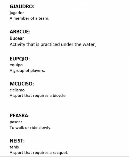 Gjaudro:  a member of a team. arbcue:  activity that is practiced under the water. eupqio:  a group 