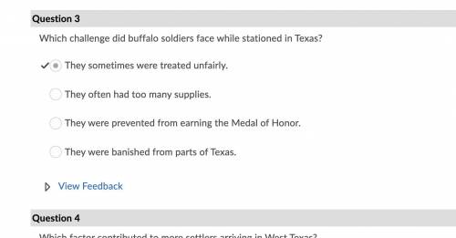 Which challenge did buffalo soldiers face while stationed in Texas?

A. They sometimes were treated