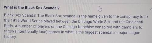 What happen to the black sox?