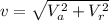 v=\sqrt{V_a^2+V_r^2}