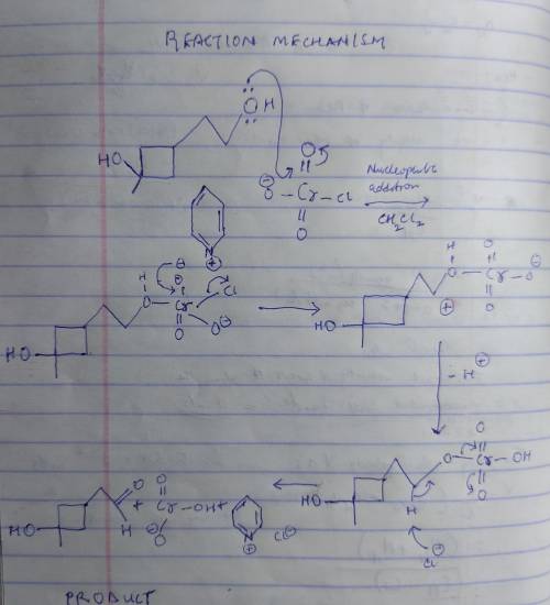 Give the product expected when the following alcohol reacts with pyridinium chlorochromate (PCC). (A
