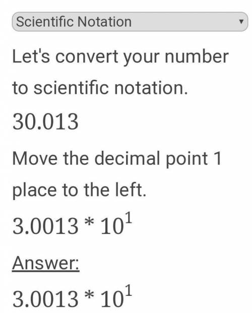 How to write 30.013 in scientific notation