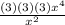 \frac{(3)(3)(3)x^4}{x^2}