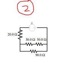 For both circuits: Determine the potential difference on and the current through each resistor. Show