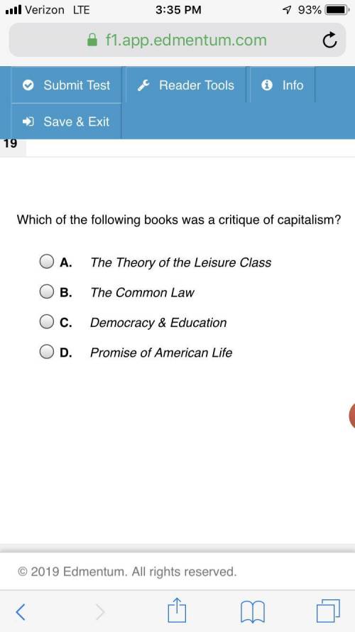 Which of the following books was a critique of capitalism