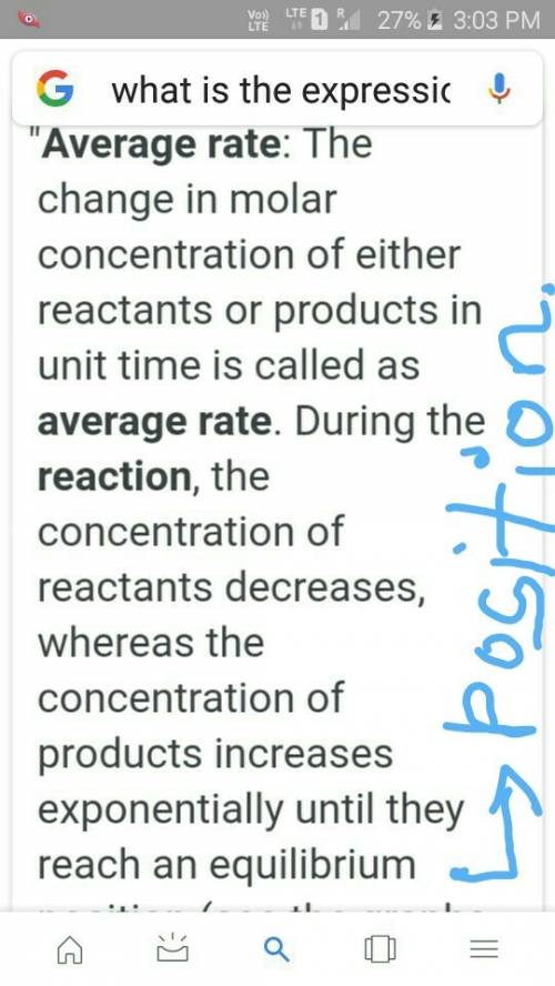 What is the expression for average rate of reaction