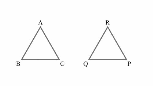 ∆ABC and ∆PQR are congruent under the correspondence: ABC ↔ RQP

then the part of ∆ ABC that corresp