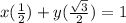 x(\frac{1}{2} ) +y(\frac{\sqrt{3} }{2} ) =1