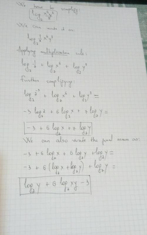 Assuming all variables are positive, use properties of logarithms to write the expression as a sum o