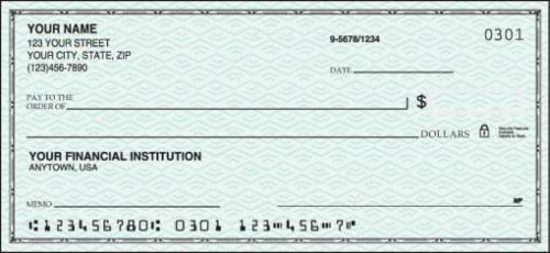 Determine where each piece of information is located on a check.

signature line
date
routing number