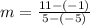 m=\frac{11-(-1)}{5-(-5)}