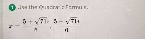 Solve 3x^2−5x+8=0 using the Quadratic Formula