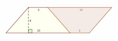 Compose the trapezoid into a parallelogram what is the area of the trapezoid

The area of a trapezoi