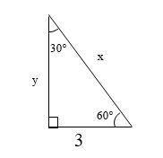 QUESTION 1
Find the remaining sides of a 30° -60°-90° triangle if the shortest side is 3.