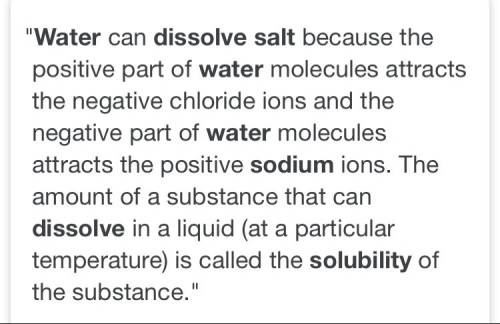 Why does salt dissolve in water and why is it important in the body?