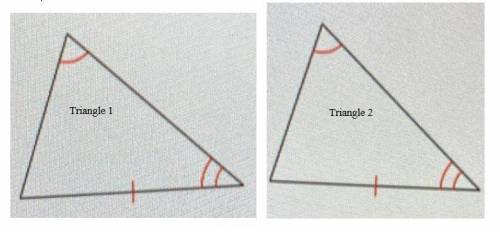 Determine if the two triangles are congruent and write the conjecture.
pls help