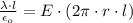 \frac{\lambda\cdot l}{\epsilon_{o}} = E \cdot (2\pi\cdot r\cdot l)