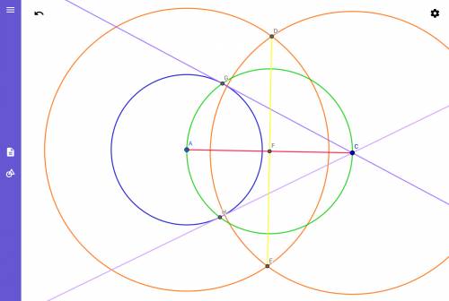 In your own words, write the steps used for constructing tangent lines to a circle from a point outs