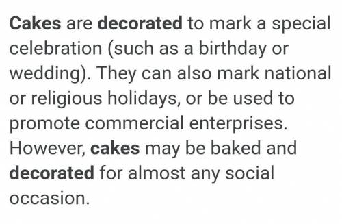 What is the importance in decorating a cake