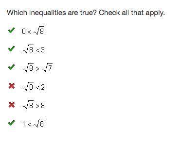 Which inequalities are true?  check all that apply.