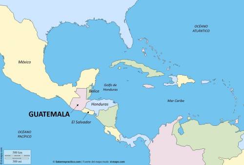 What country is northern border is guatemala's southern border on the east side?