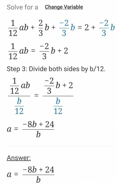 What is 8/12 + A/12=2/b