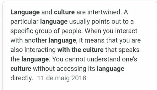 What is the relationship between language and culture?