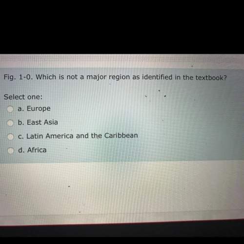 Which is not a major region as identified in the textbook?