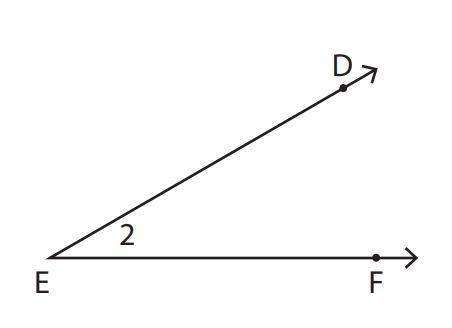 What is a correct name for the angle?  question 1 options:  ∠d ∠