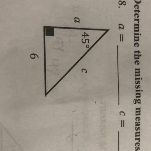 Determine the missing measures. 38, a=
