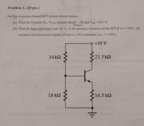 Find values for the 4-resistor bjt circuit