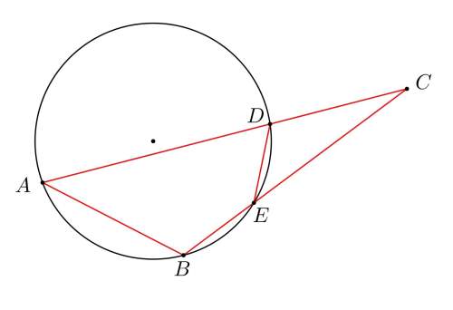 Prove that triangle abc and triangle cde are similar.