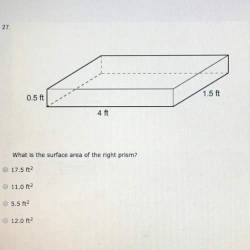 What is the surface area of the right prism?