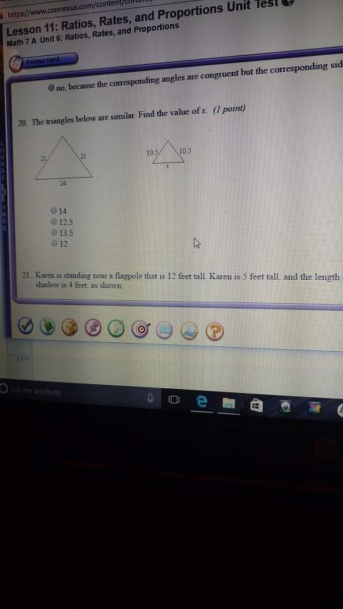 The triangles below are similar find the value of x