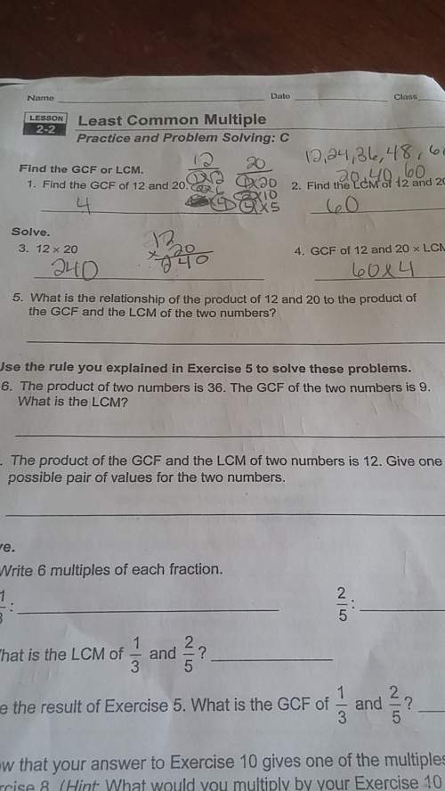 The product of the two numbers is 36 the gcf of the two numbers is 9 what is the lcm