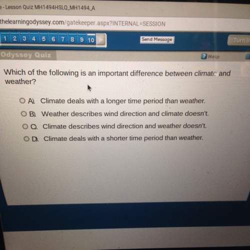 Which of the following is an important difference between climate and weather?