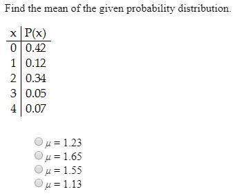 99 points ! no fake answers!  find the mean for the binomial distribution. round to the