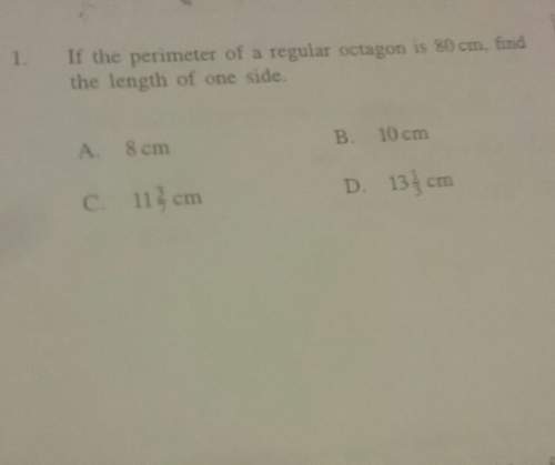 If the perimeter of a regular octagon is 80cm,find the length of one side