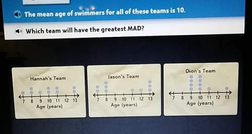 The mean is 10 which team will have the greatest mad?