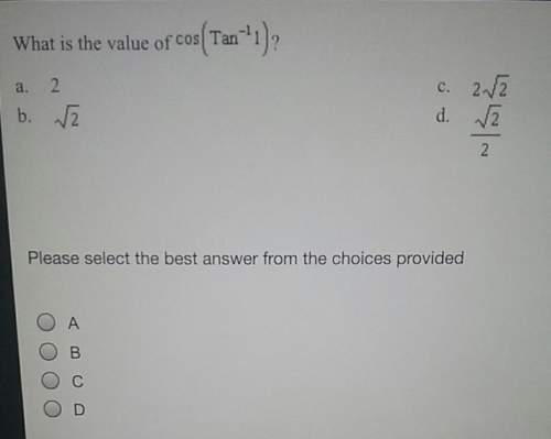What is the value of cos (tan^-1 1)