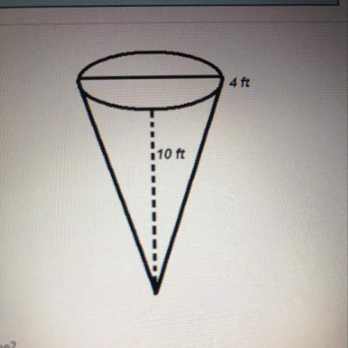 What is the volume of this cone? work shown plsss ❤️