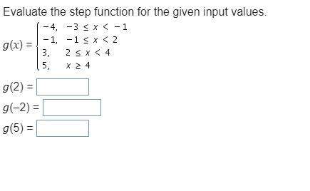 Evaluating a step function using the function rule!  !
